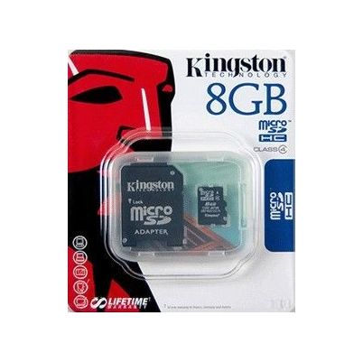 KINGSTON MicroSDHC 8Gb + adaptér